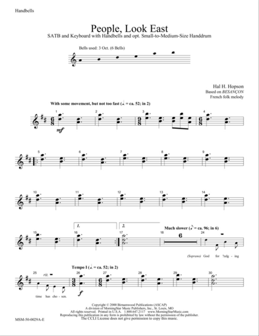 People, Look East Choir scores gallery preview page 1