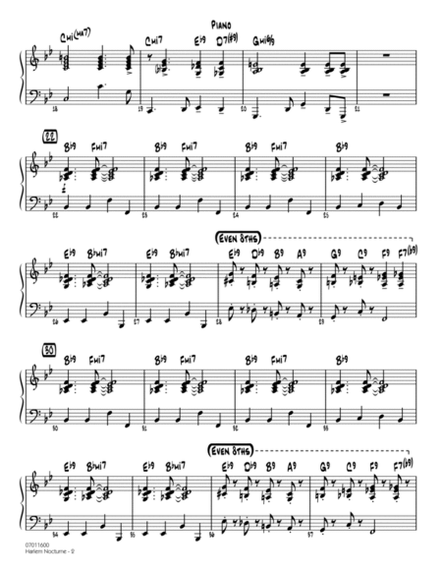 Harlem Nocturne - Piano