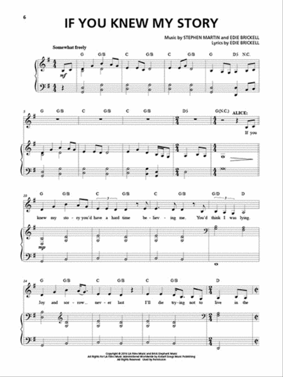 Bright Star Piano, Vocal, Guitar scores gallery preview page 3