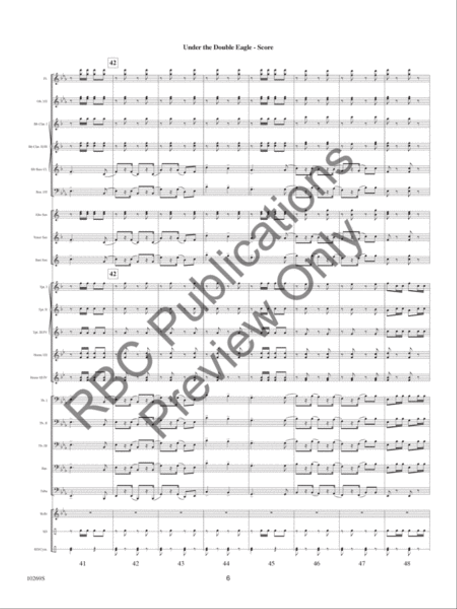 Under The Double Eagle (Score) Concert Band scores gallery preview page 9