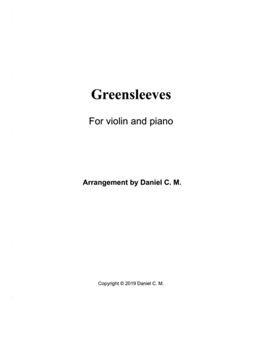 Greensleeves for violin and piano (easy) image number null