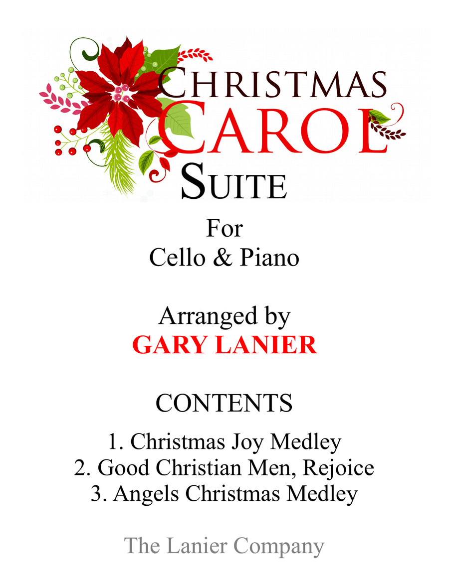CHRISTMAS CAROL SUITE (Cello and Piano with Score & Parts) Piano scores gallery preview page 1