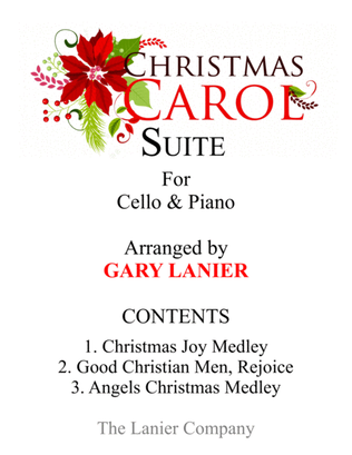 Book cover for CHRISTMAS CAROL SUITE (Cello and Piano with Score & Parts)