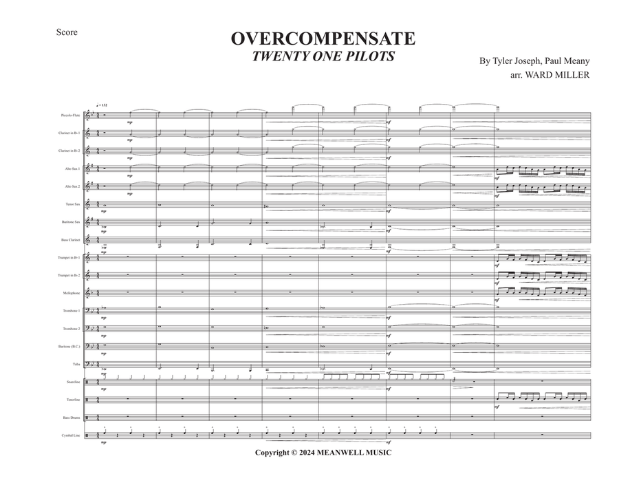 Overcompensate Marching Band scores gallery preview page 1