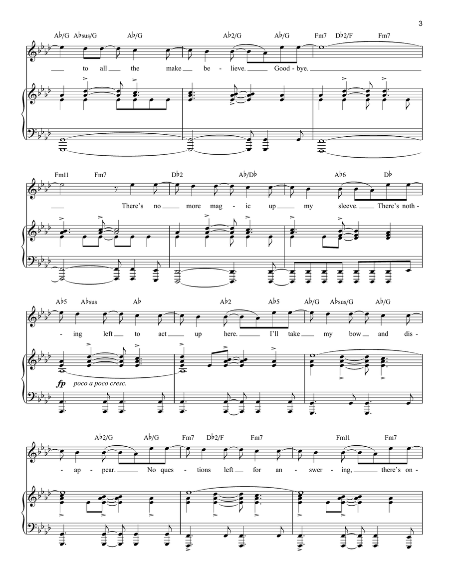 Goodbye (from Catch Me If You Can) Tenor Voice scores gallery preview page 3