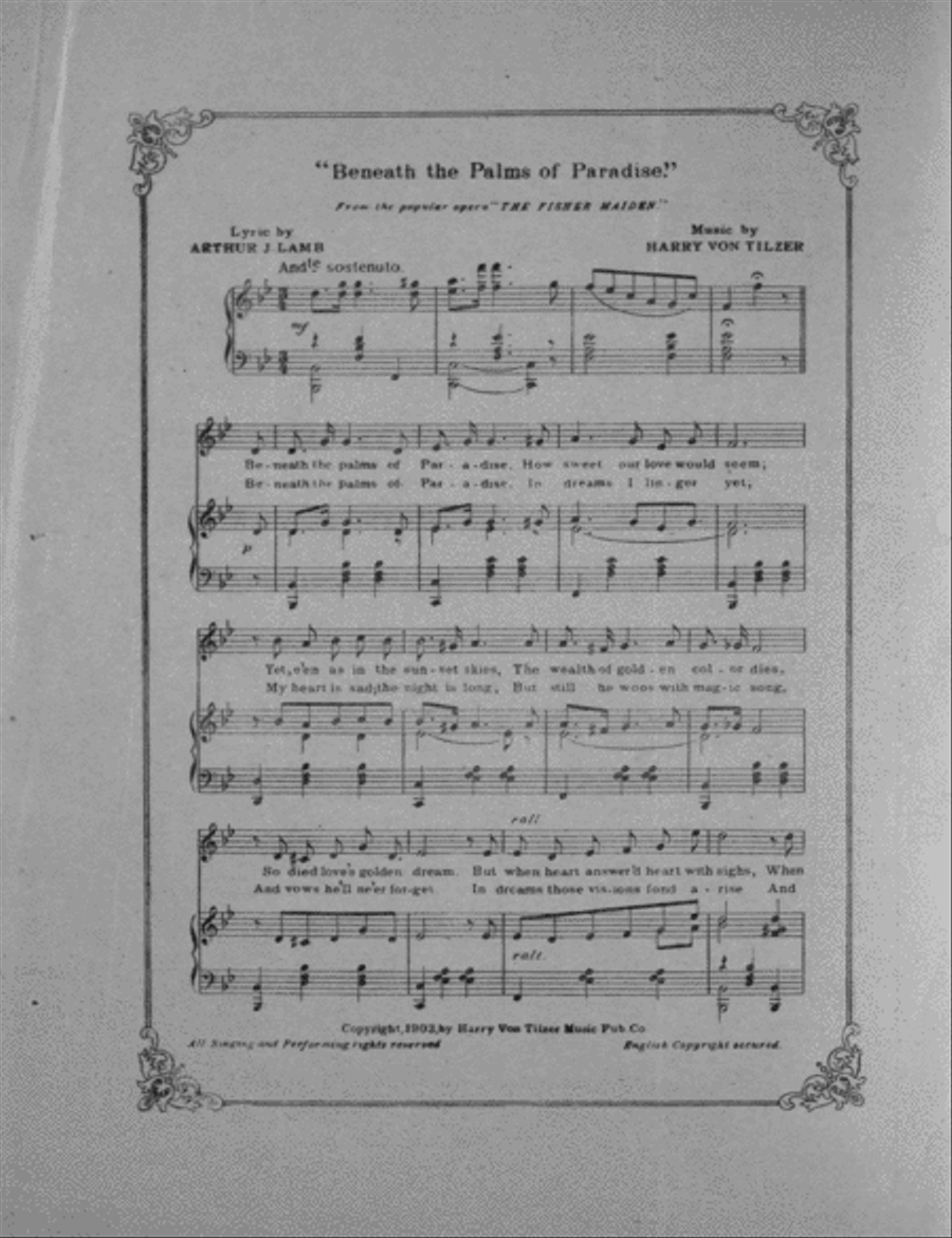Beneath the Palms of Paradise Voice scores gallery preview page 2
