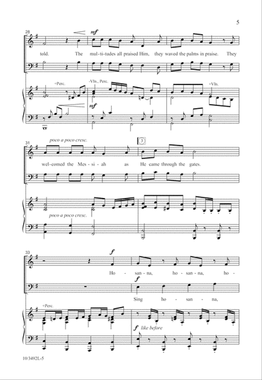 Hosanna, Hosanna! 4-Part scores gallery preview page 5