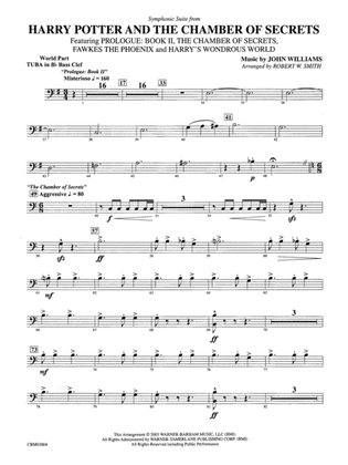 Harry Potter and the Chamber of Secrets, Symphonic Suite from: (wp) B-flat Tuba B.C.