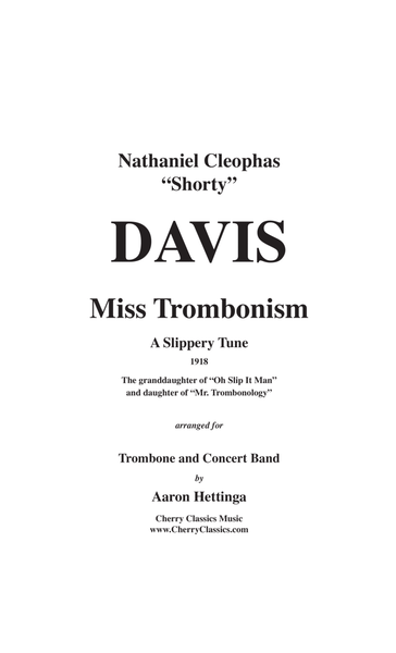 Miss Trombonism for solo Trombone and Concert Band image number null