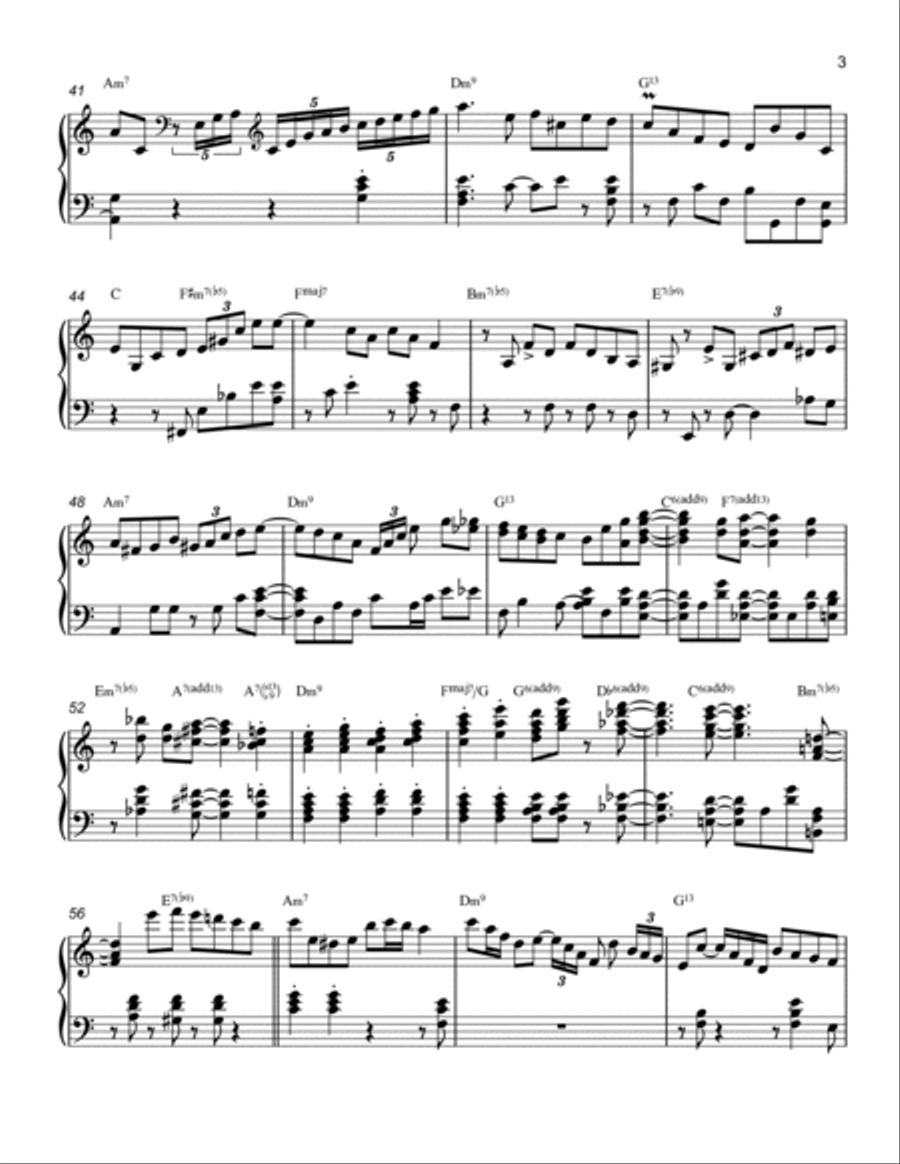 Fly Me To The Moon Piano Solo scores gallery preview page 3