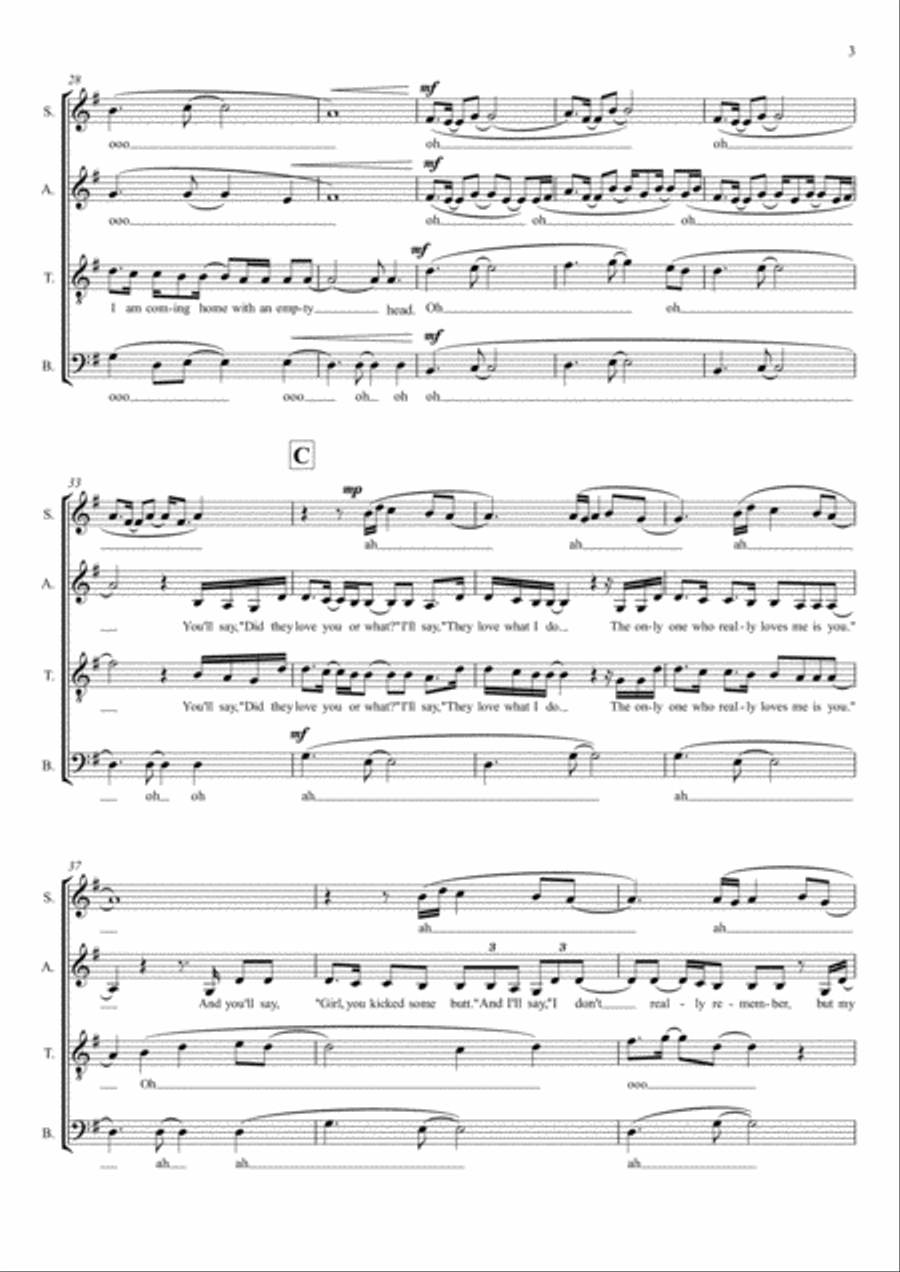 You Had Time 4-Part scores gallery preview page 3