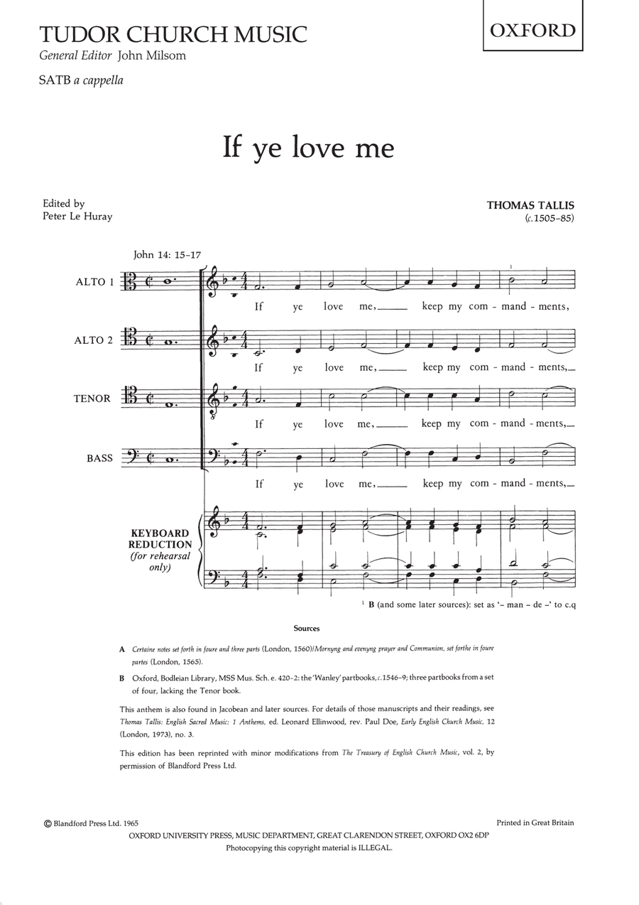 If ye love me