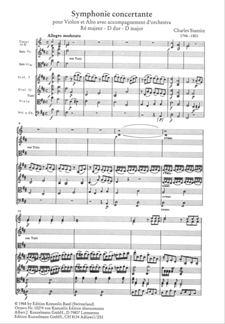 Sinfonia concertante in D major Violin scores gallery preview page 2