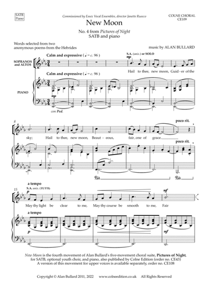 New Moon (SATB and piano) image number null