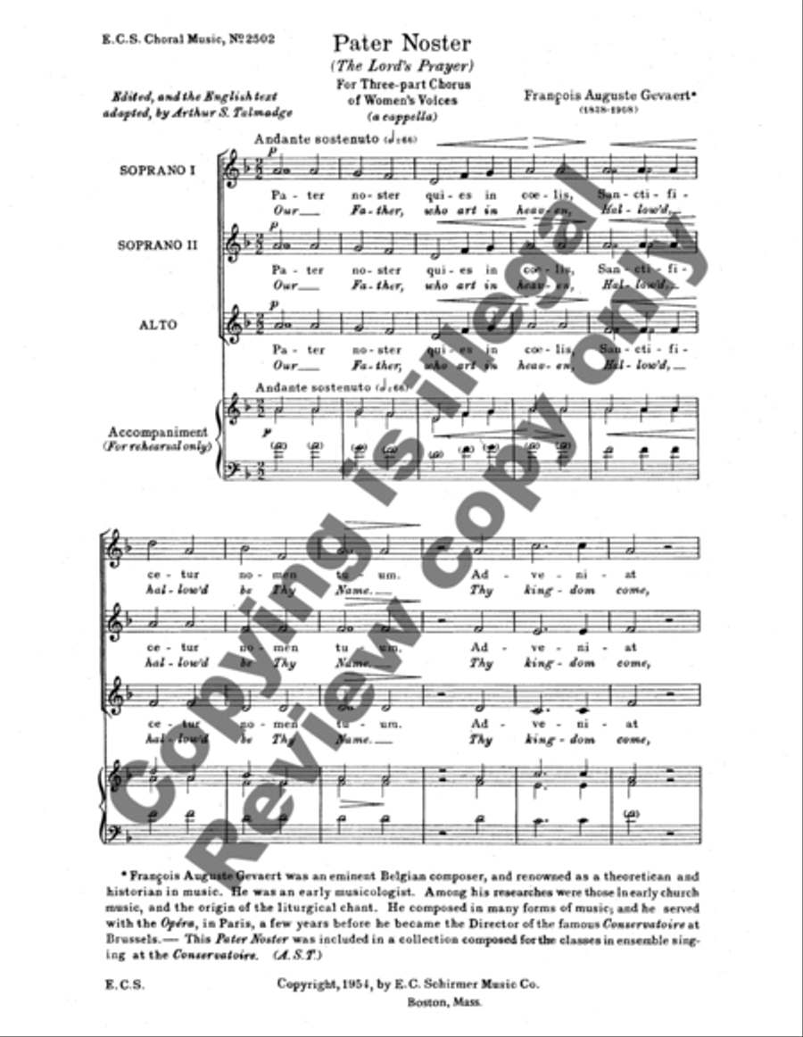 Pater Noster (The Lord's Prayer) SSAA scores gallery preview page 7