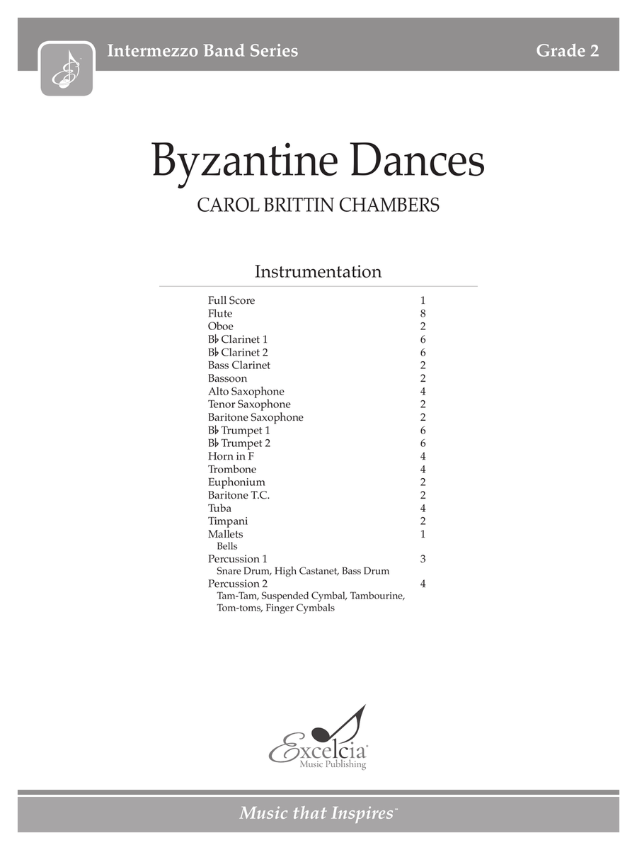 Byzantine Dances Concert Band scores gallery preview page 2