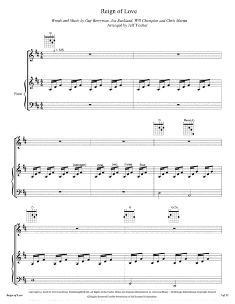 Reign Of Love Voice scores gallery preview page 2