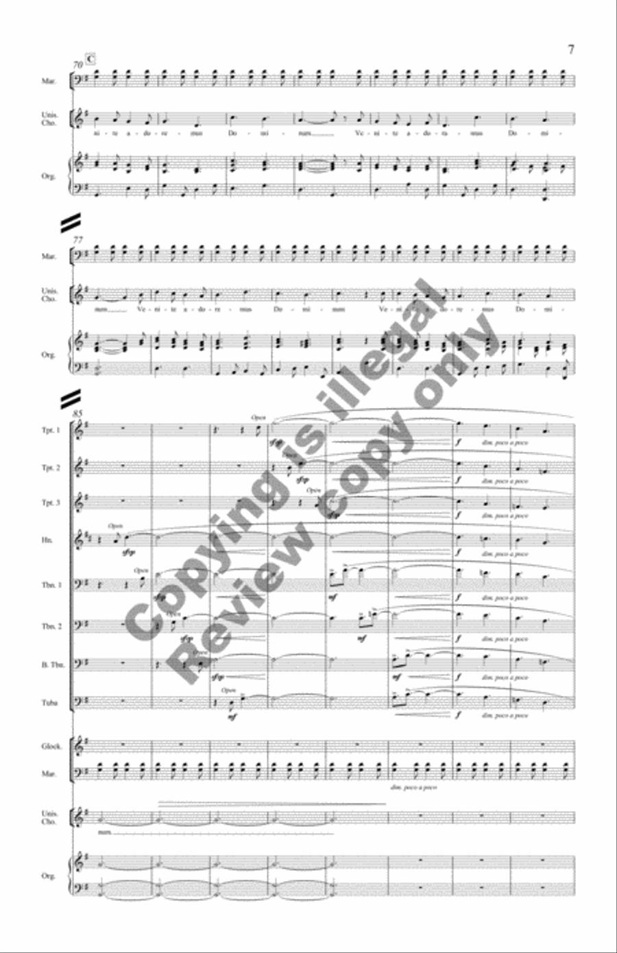 The Snow Lay On the Ground (Brass Octet Score)