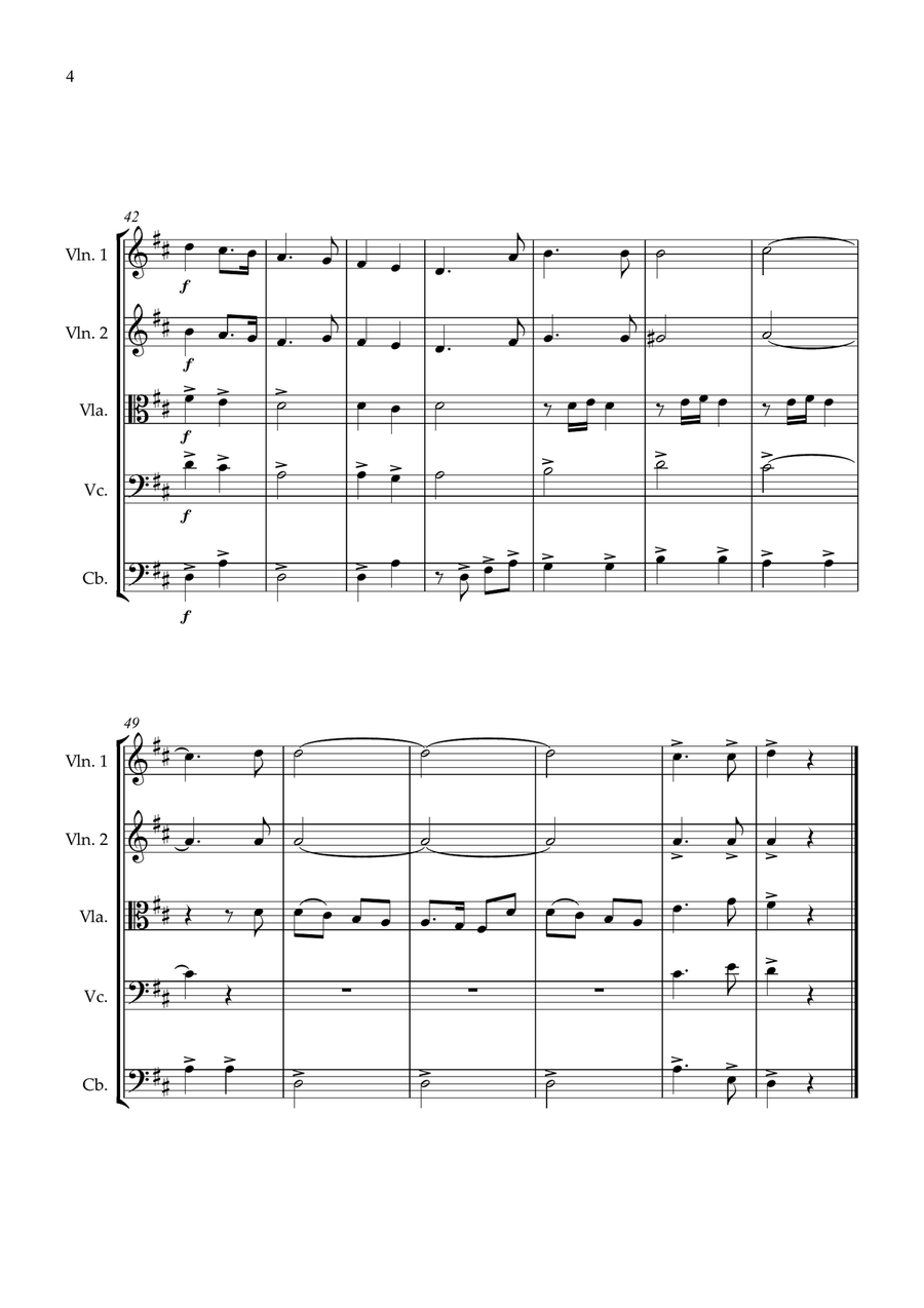 Joy To The World String quintet intermedite String Quintet scores gallery preview page 4