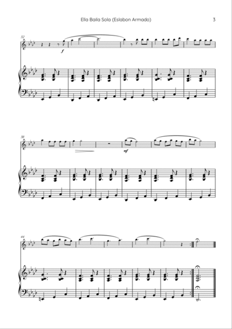 Ella Baila Sola Ella Baila Sola Flute Solo scores gallery preview page 3