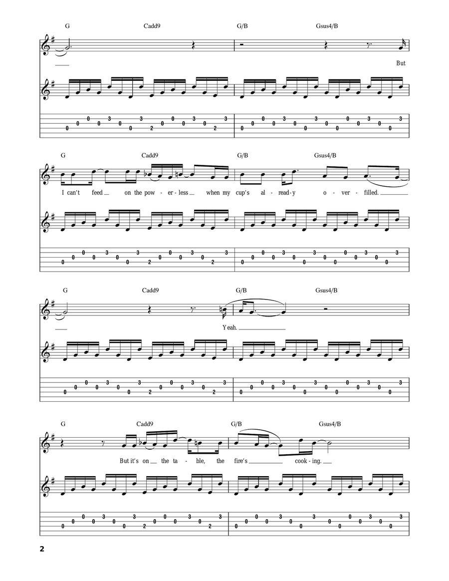 Hunger Strike Acoustic Guitar scores gallery preview page 2