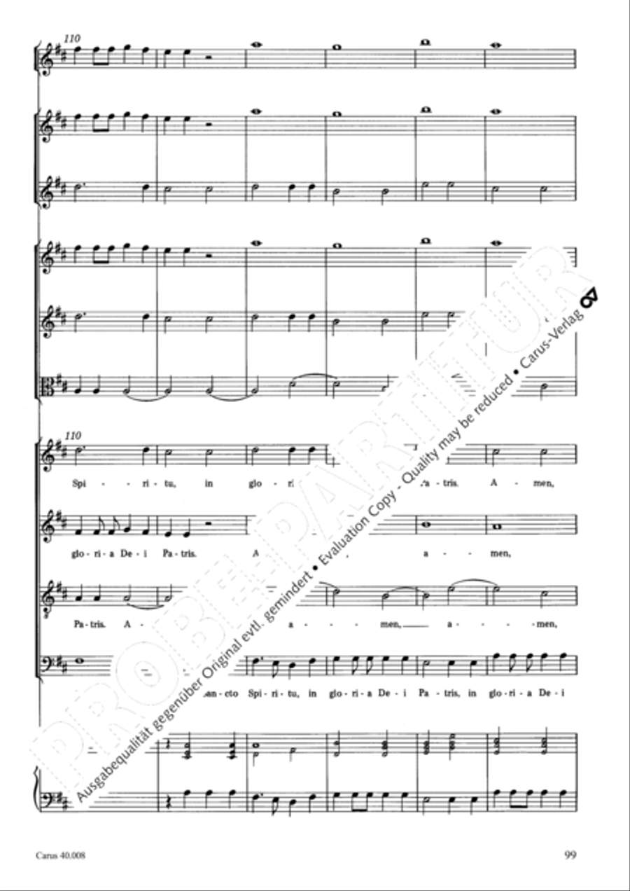 Introduzione e Gloria 4-Part scores gallery preview page 100