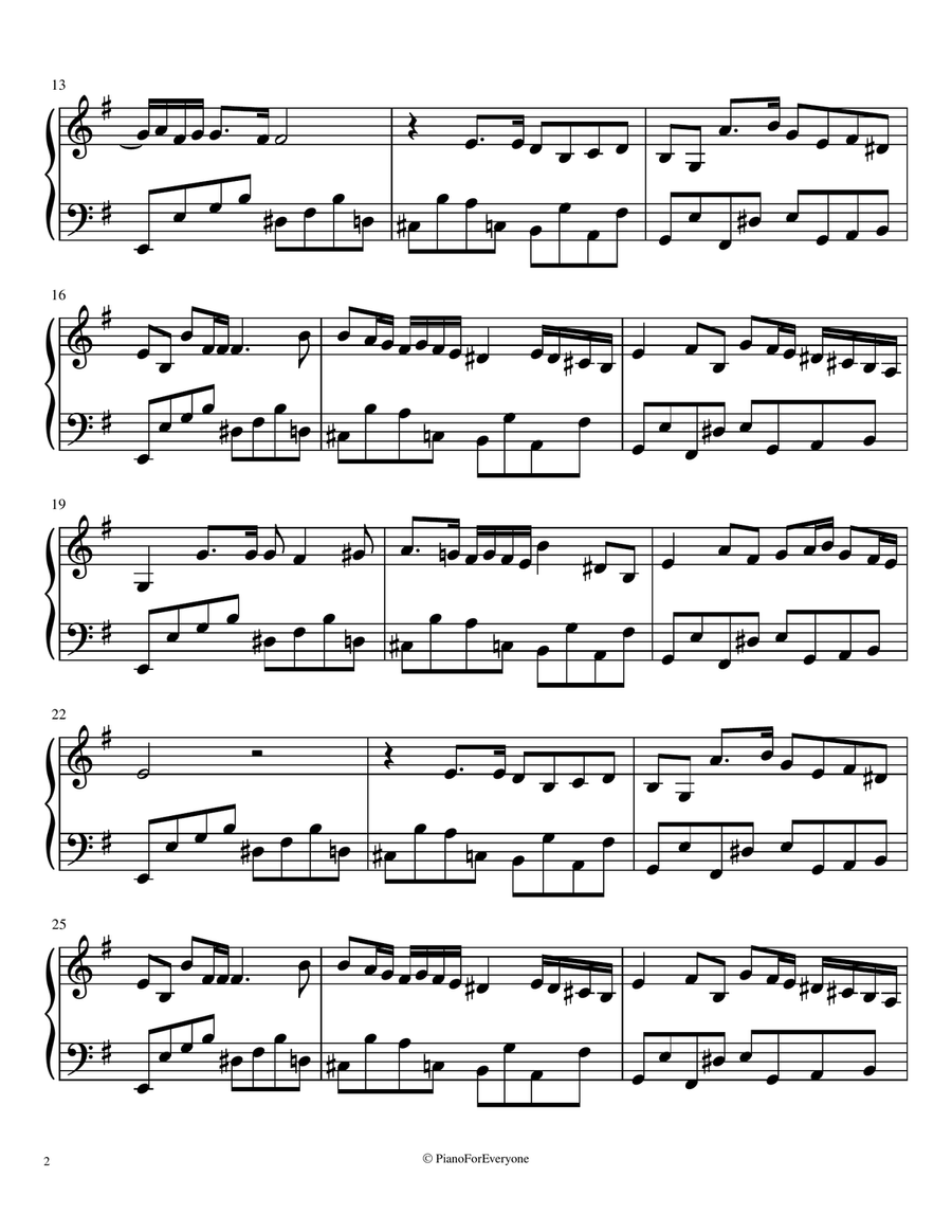 'Here the Deities Approve' from Welcome to All the Pleasures - Purcell (Easy Piano) Easy Piano scores gallery preview page 2