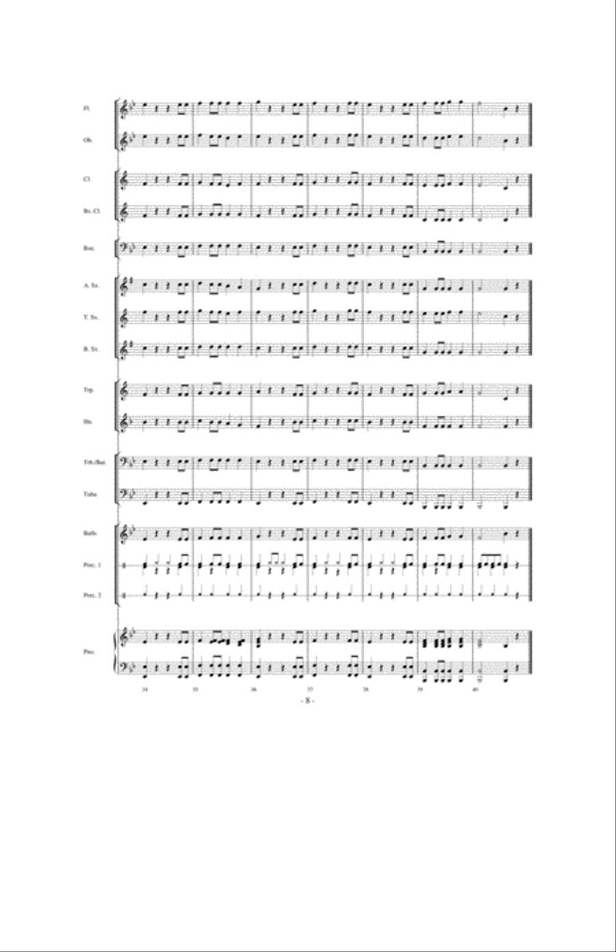 The Blues! The Blues! Concert Band scores gallery preview page 7