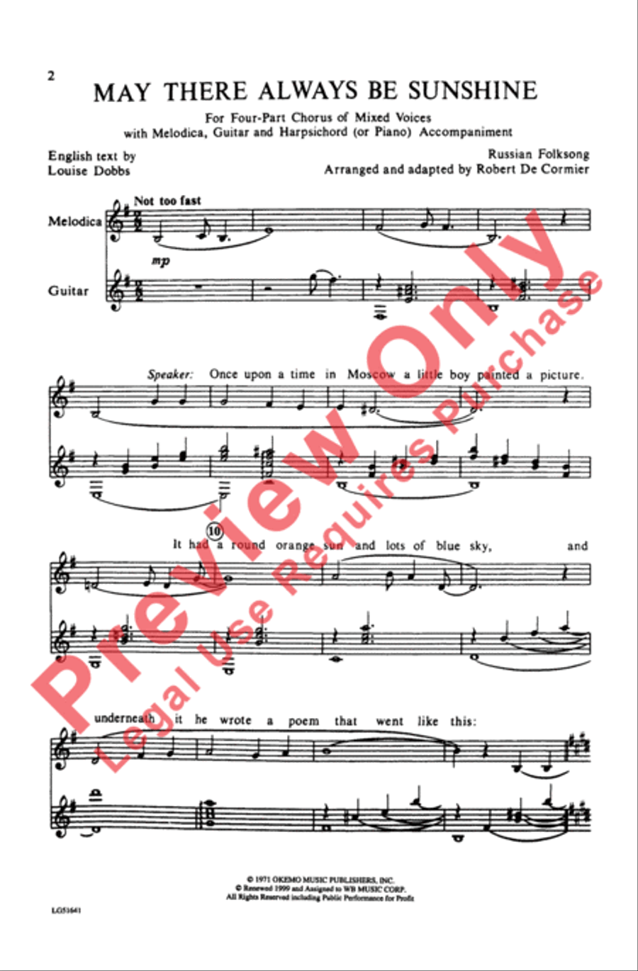 May There Always Be Sunshine 4-Part scores gallery preview page 2