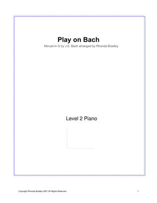 Play on Bach arrangement of Bach Minuet Easy Piano