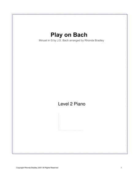 Play on Bach arrangement of Bach Minuet Easy Piano image number null