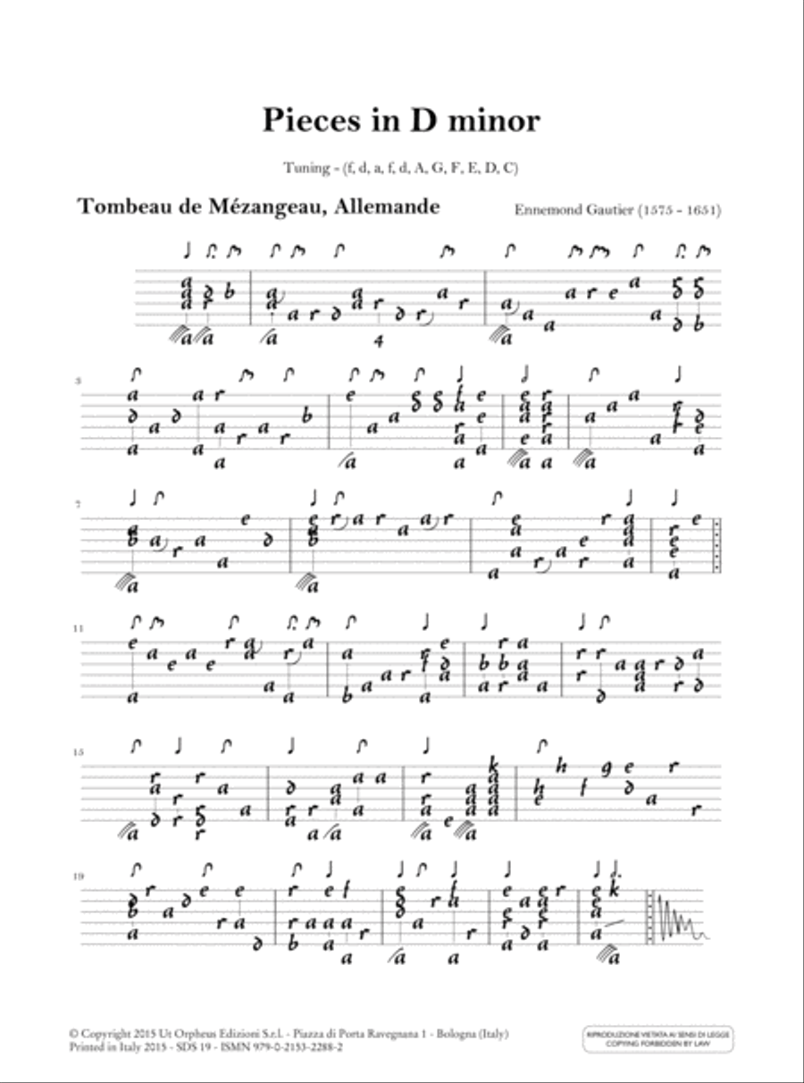 Anthology of 17th Century French Pieces for Baroque Lute - Vol. 3 Lute scores gallery preview page 2