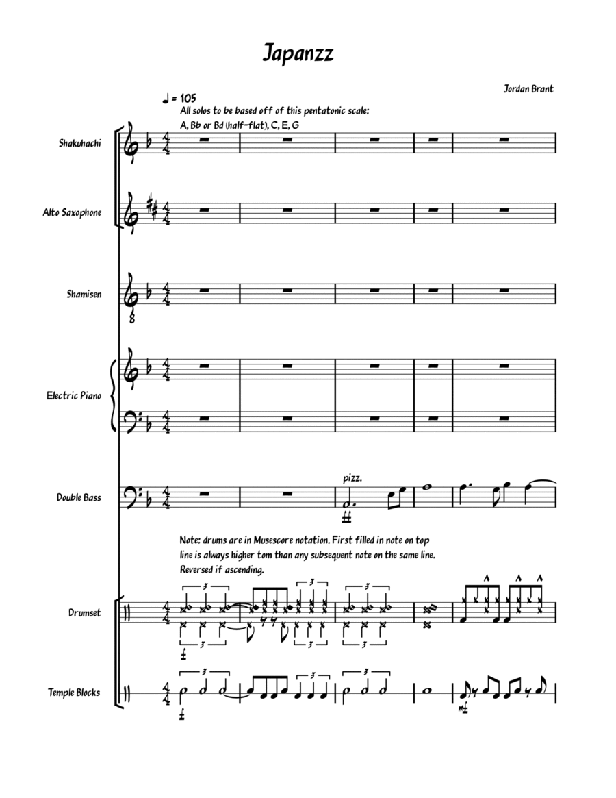 Japanzz Jazz Ensemble scores gallery preview page 1