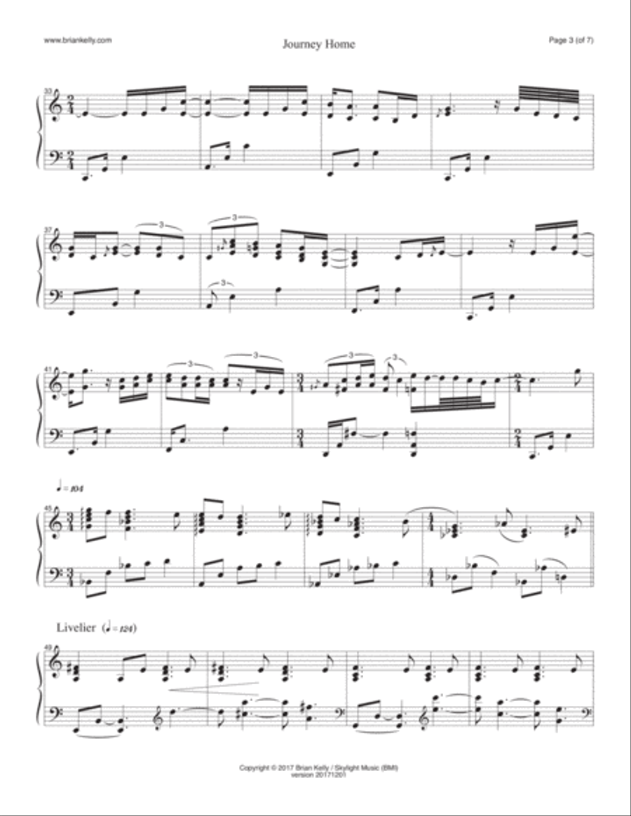Journey Home Piano Solo scores gallery preview page 3