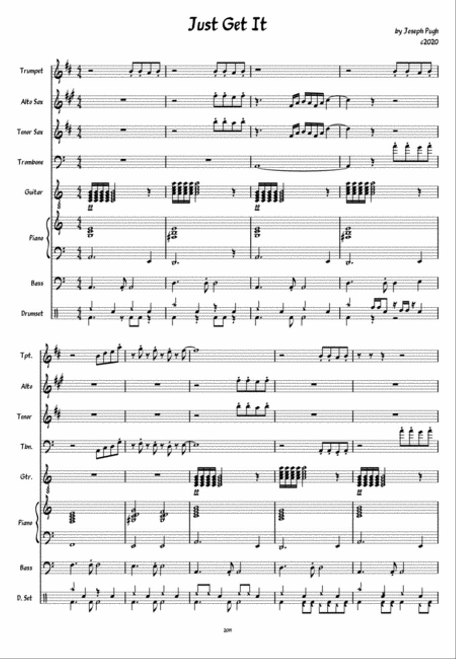 Just Get It Jazz Ensemble scores gallery preview page 1