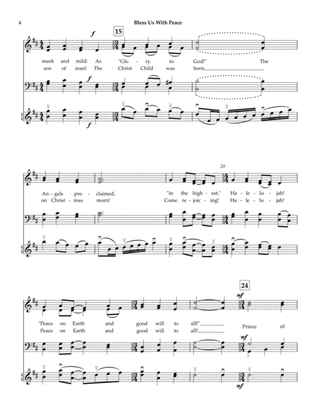 Bless Us With Peace -SATB and Violin Obbligato image number null