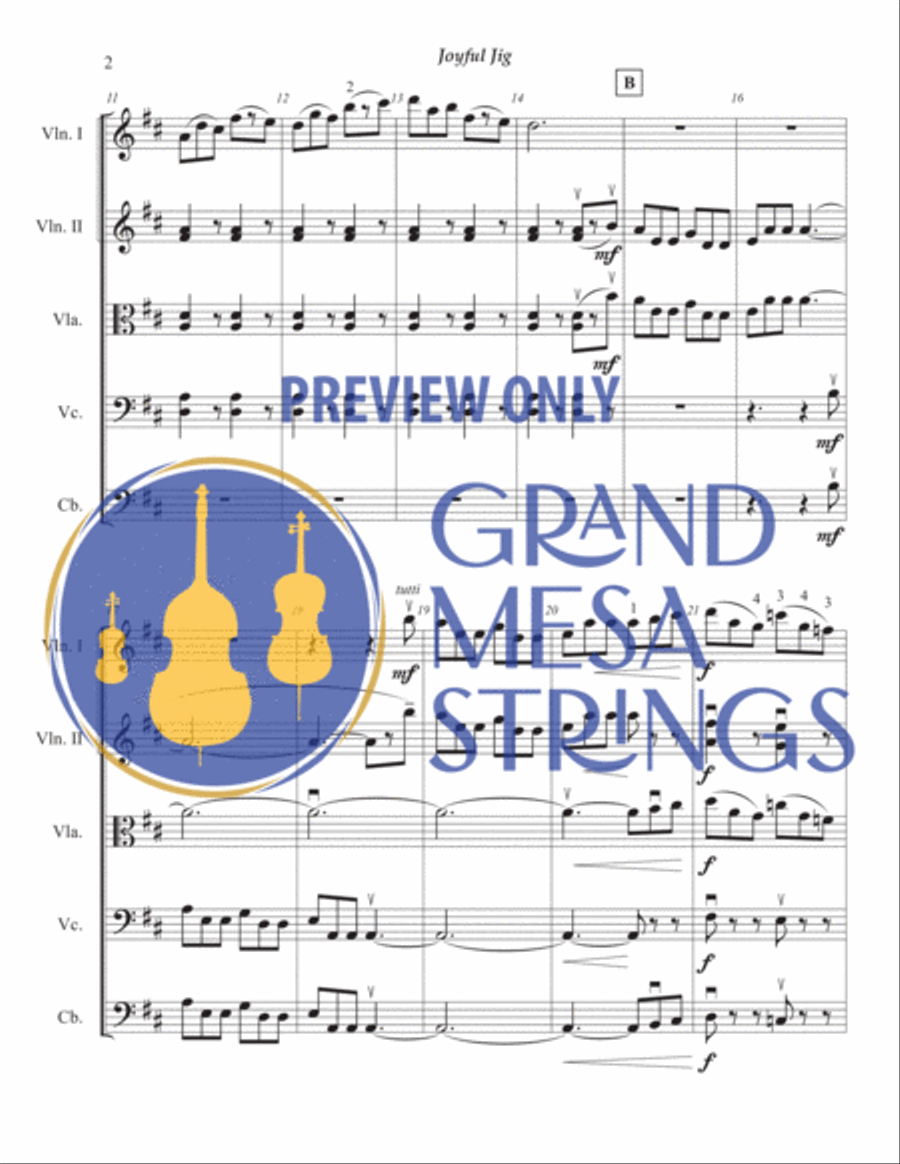 Joyful Jig String Orchestra scores gallery preview page 3