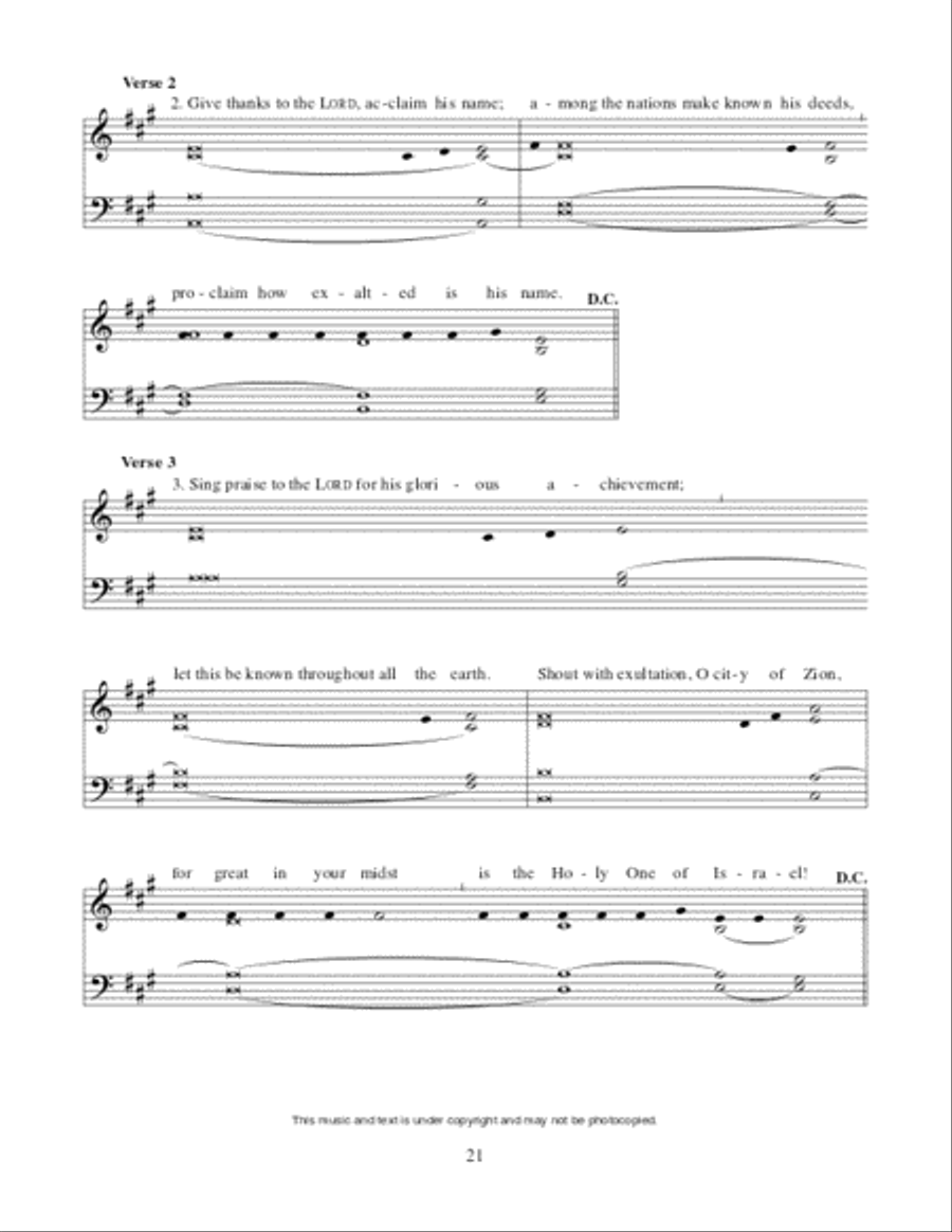 Lectionary Psalms for Advent and Christmas Unison Choir scores gallery preview page 22