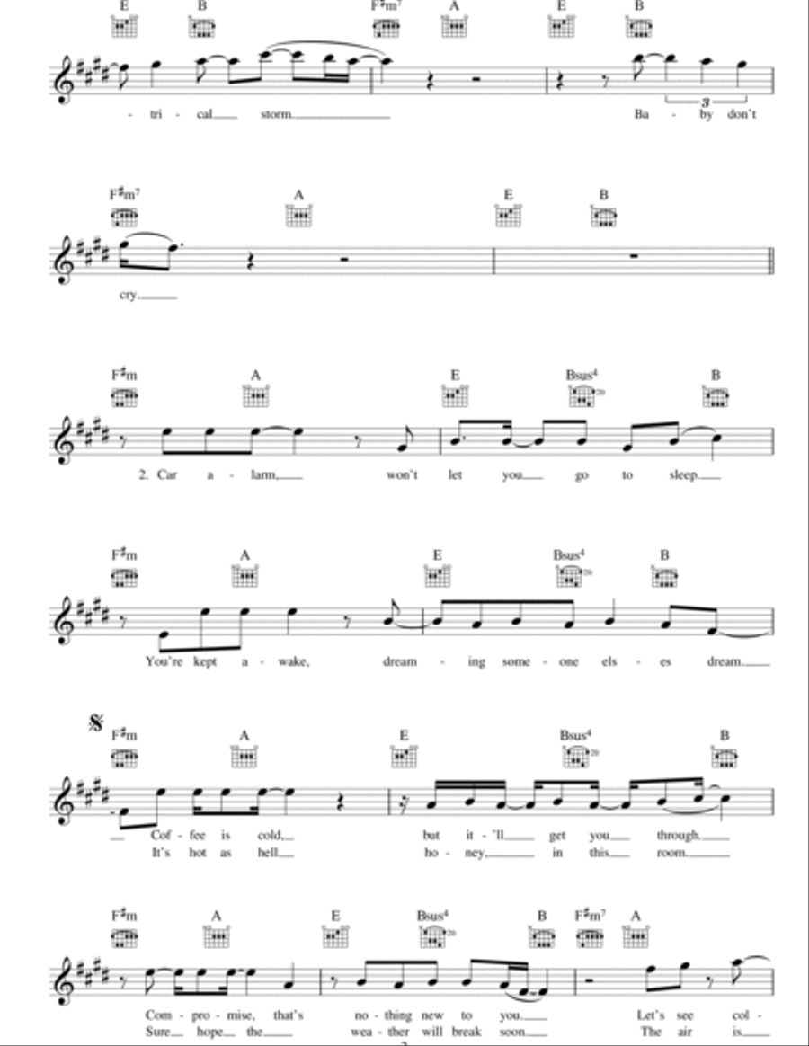 Electrical Storm Piano scores gallery preview page 3