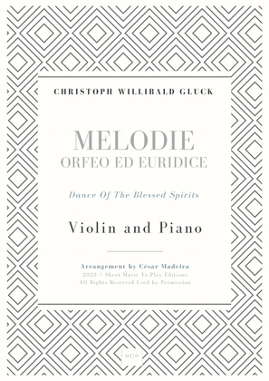 Melodie from Orfeo ed Euridice - Violin and Piano (Full Score and Parts)