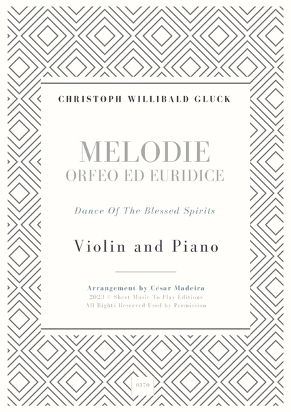 Melodie from Orfeo ed Euridice - Violin and Piano (Full Score and Parts) image number null