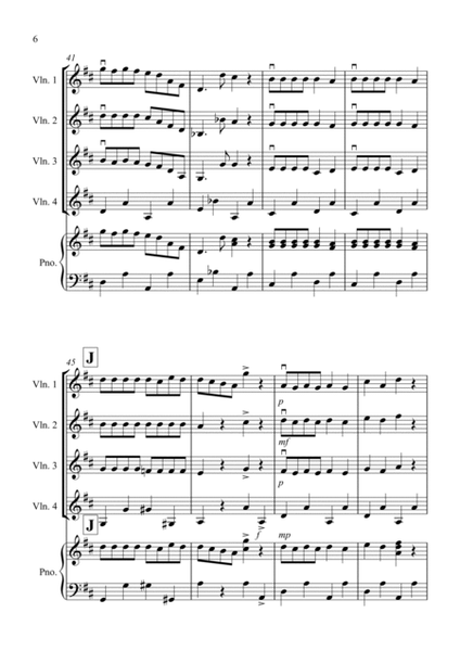 Dance of the Reed Pipes (fantasia from Nutcracker) for Violin Quartet image number null