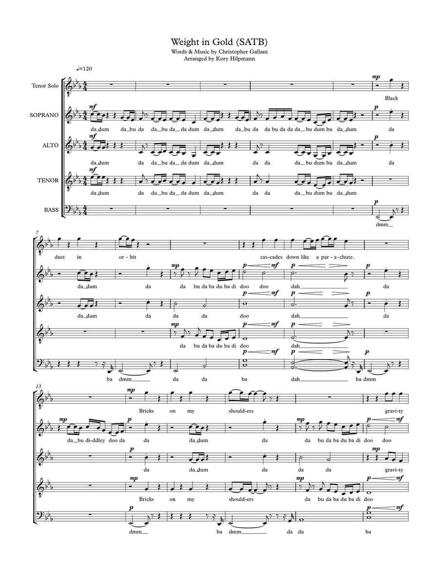 Weight In Gold 4-Part scores gallery preview page 1
