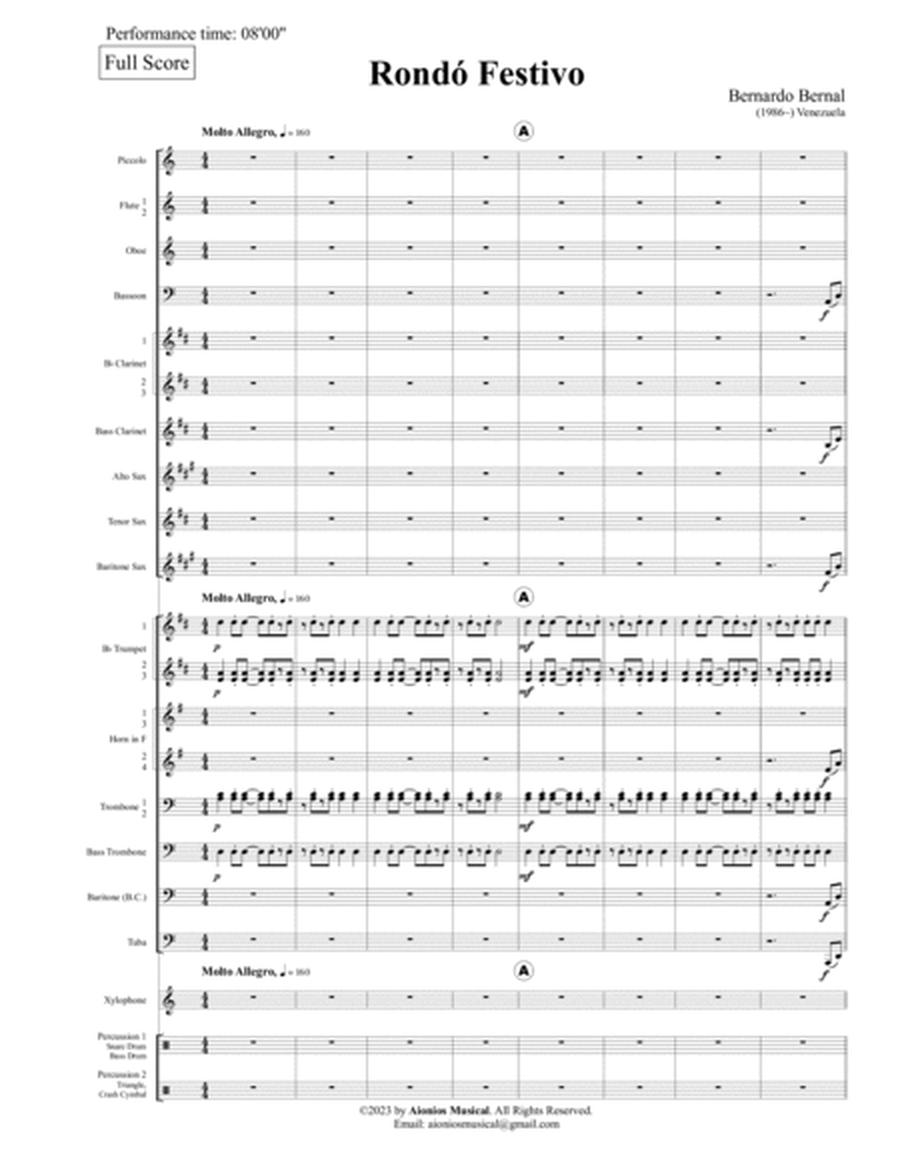Rondó Festivo - for Concert Band (Score and parts) image number null