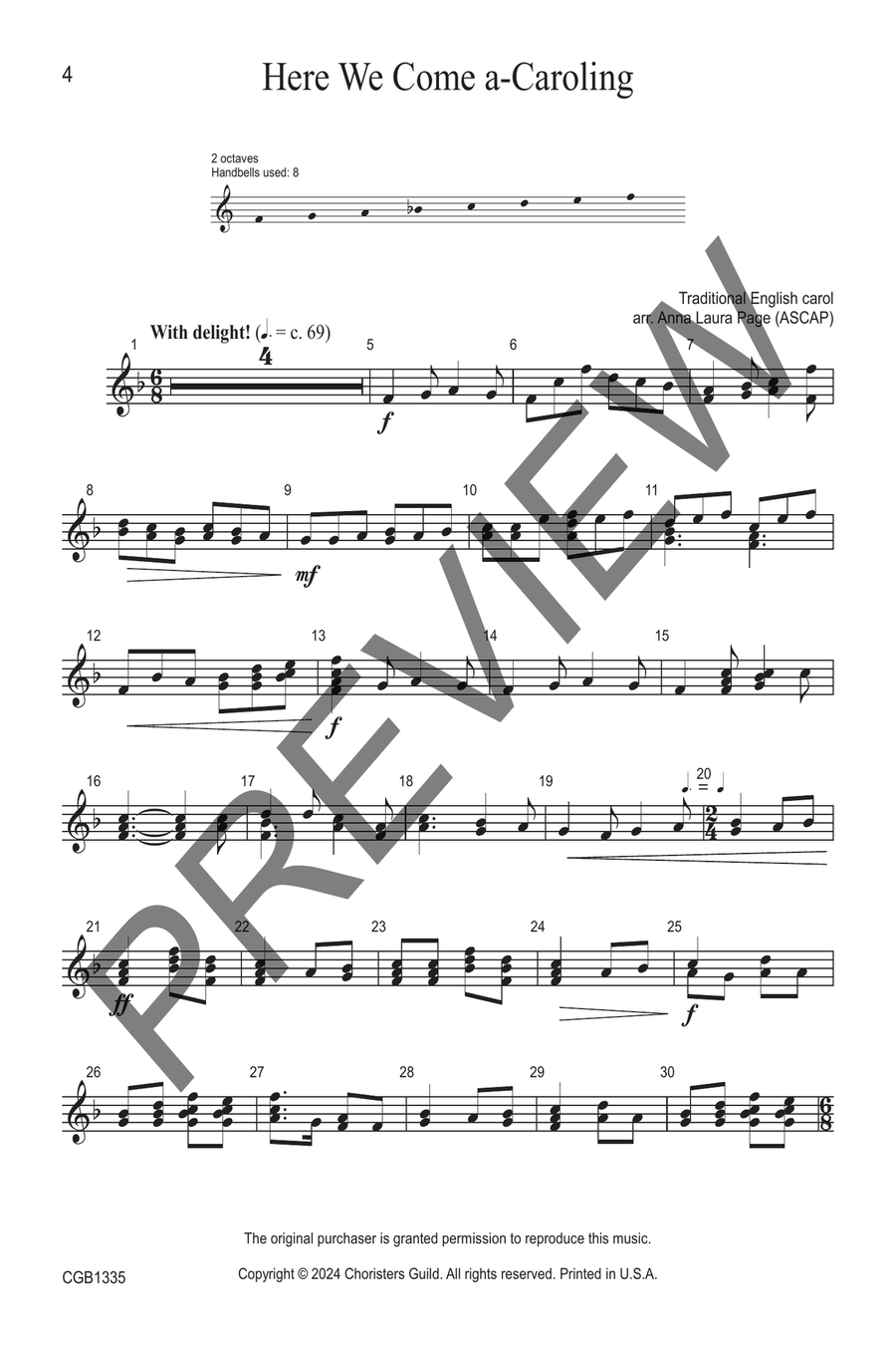 Jingle All the Way Handbell Choir scores gallery preview page 3