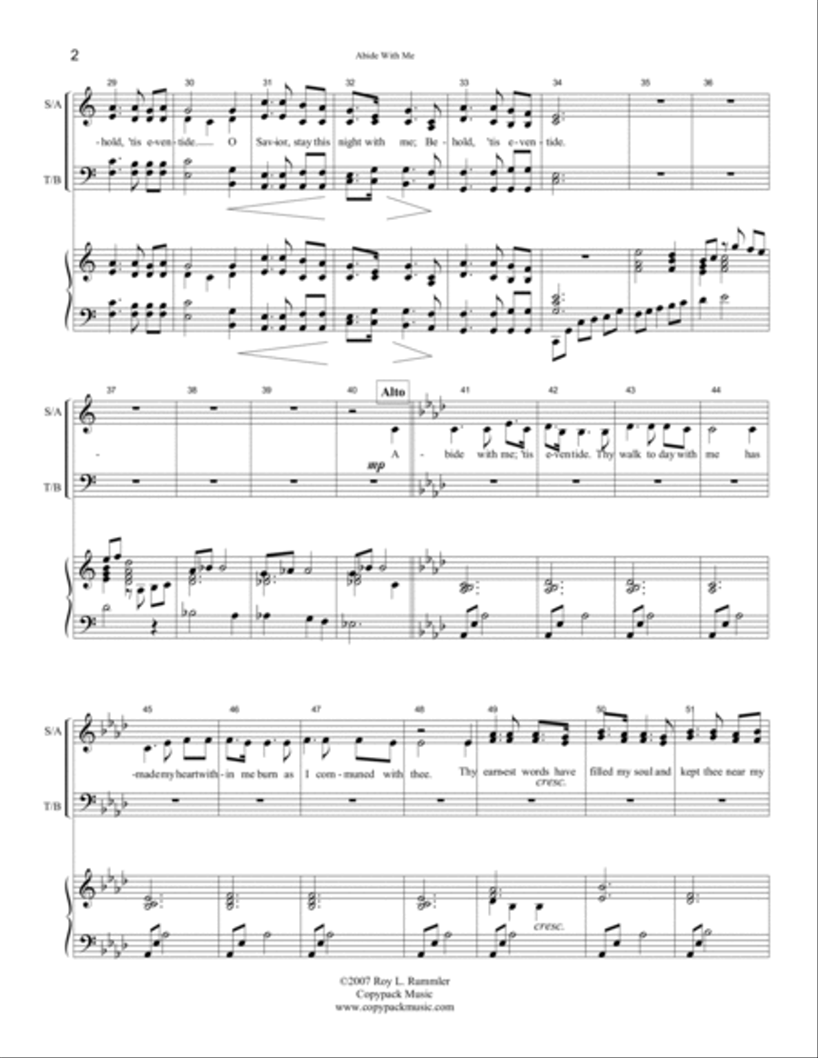 Abide With Me: 'Tis Eventide Choir scores gallery preview page 3