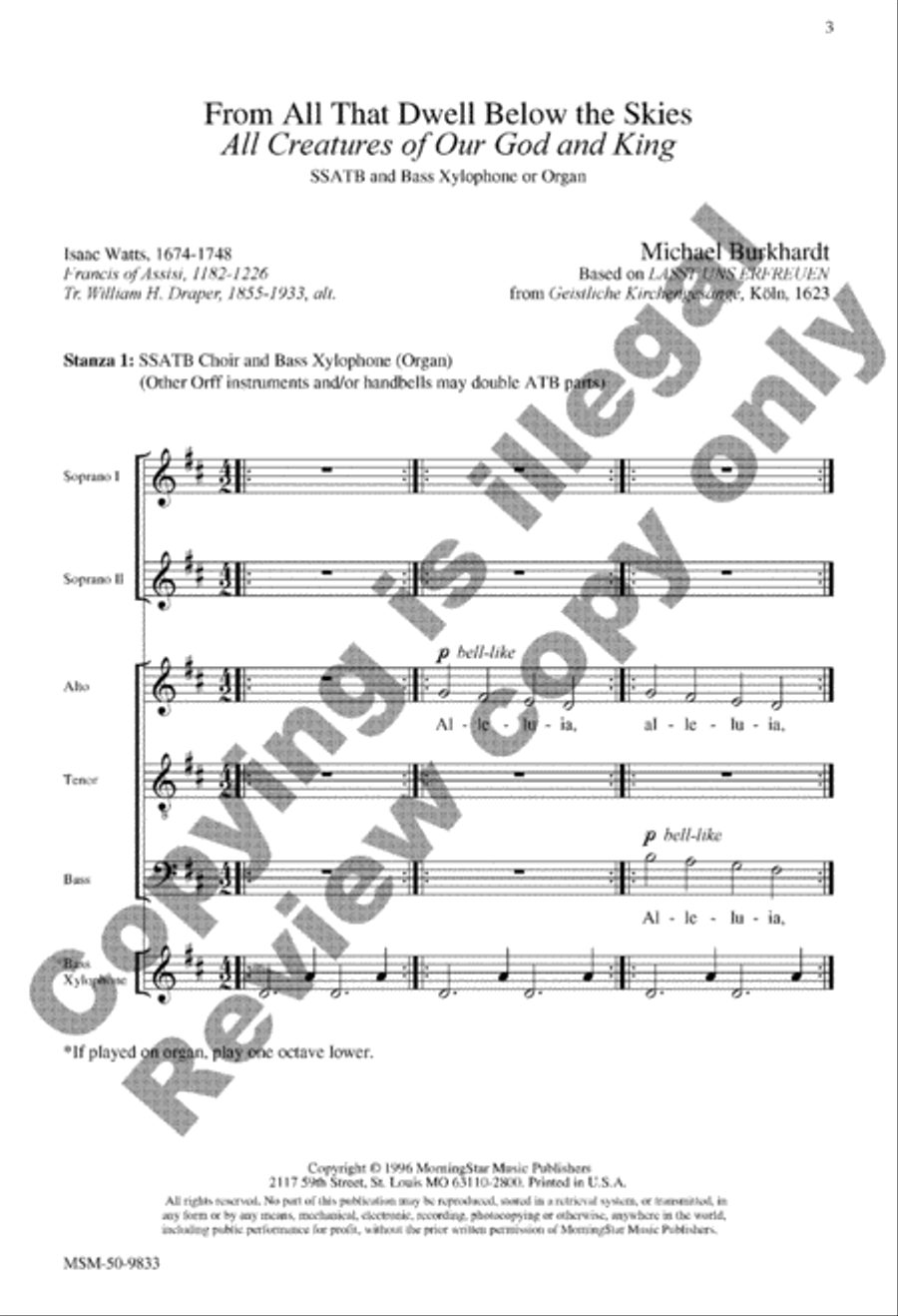 With Angel Choirs, Set 1 SSATB scores gallery preview page 3