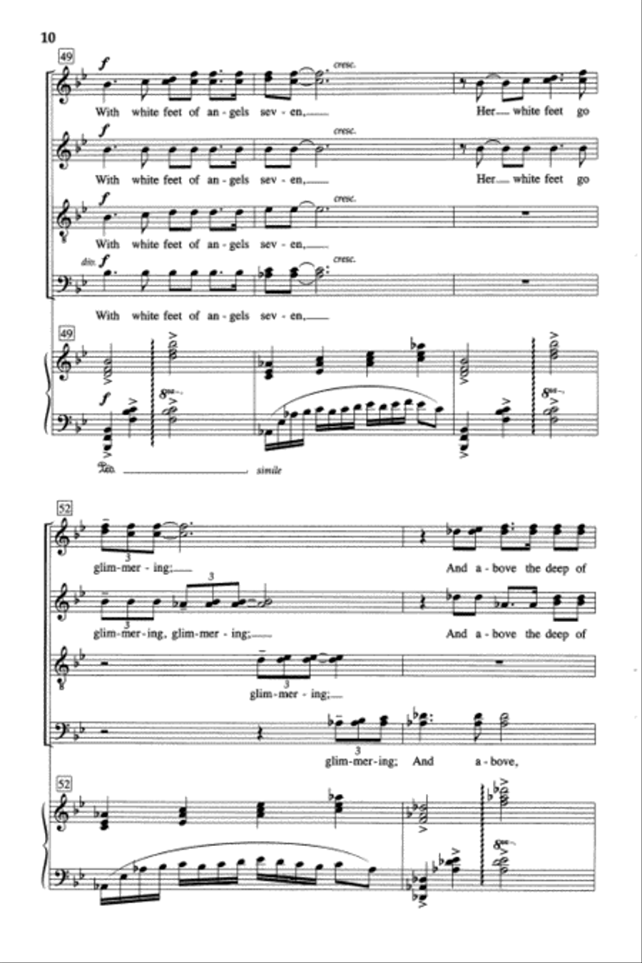 A Dream of a Blessed Spirit 4-Part scores gallery preview page 9