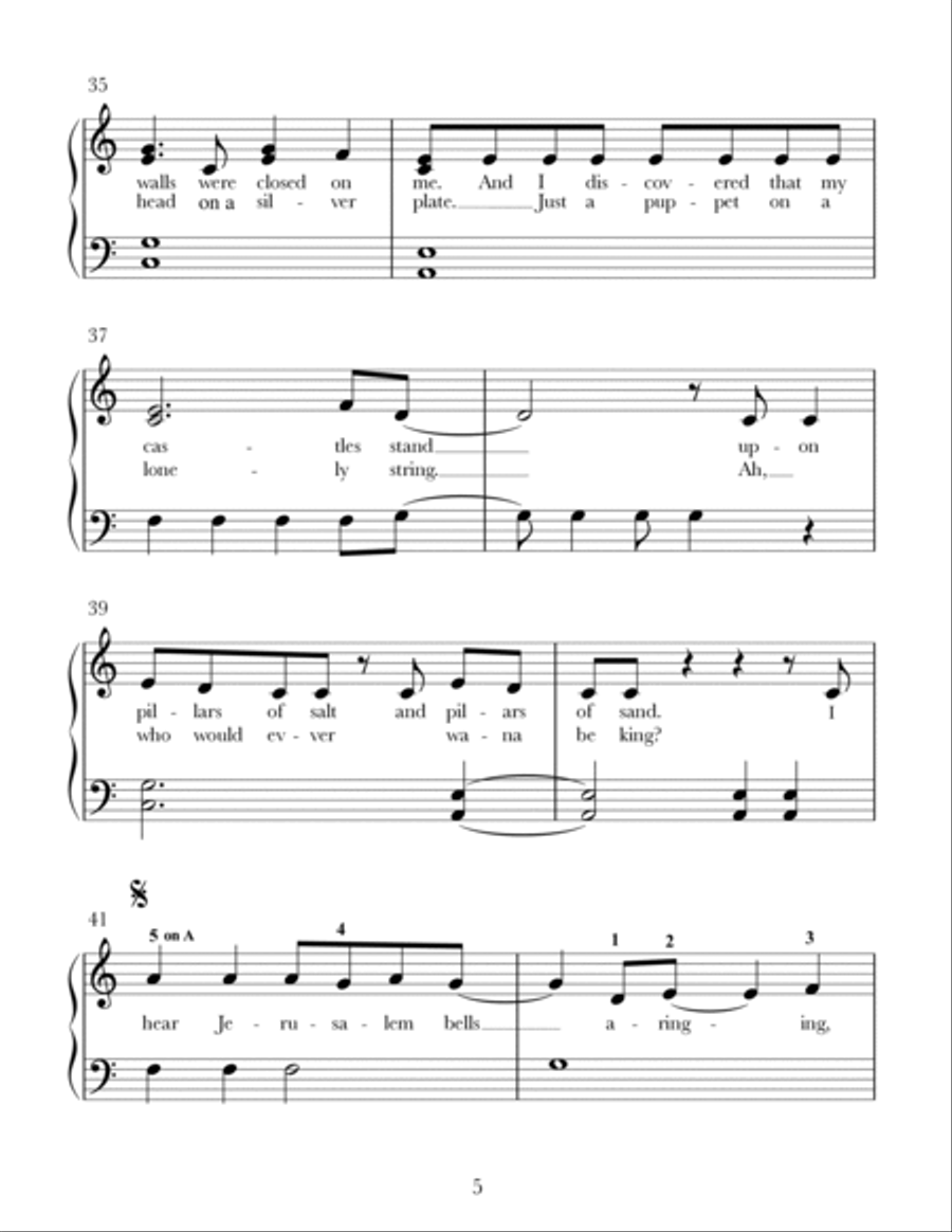 Viva La Vida Easy Piano scores gallery preview page 5