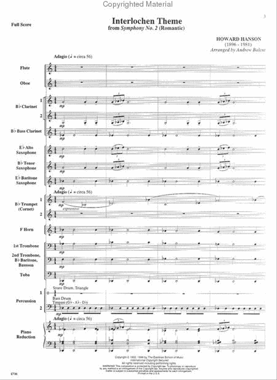 Interlochen Theme Interlochen Theme Concert Band scores gallery preview page 2